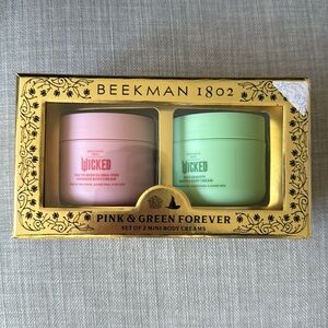 Wicked x Beekman 1802 Pink & Green Forever Set of 2 Mini Body‎ Cream NWT